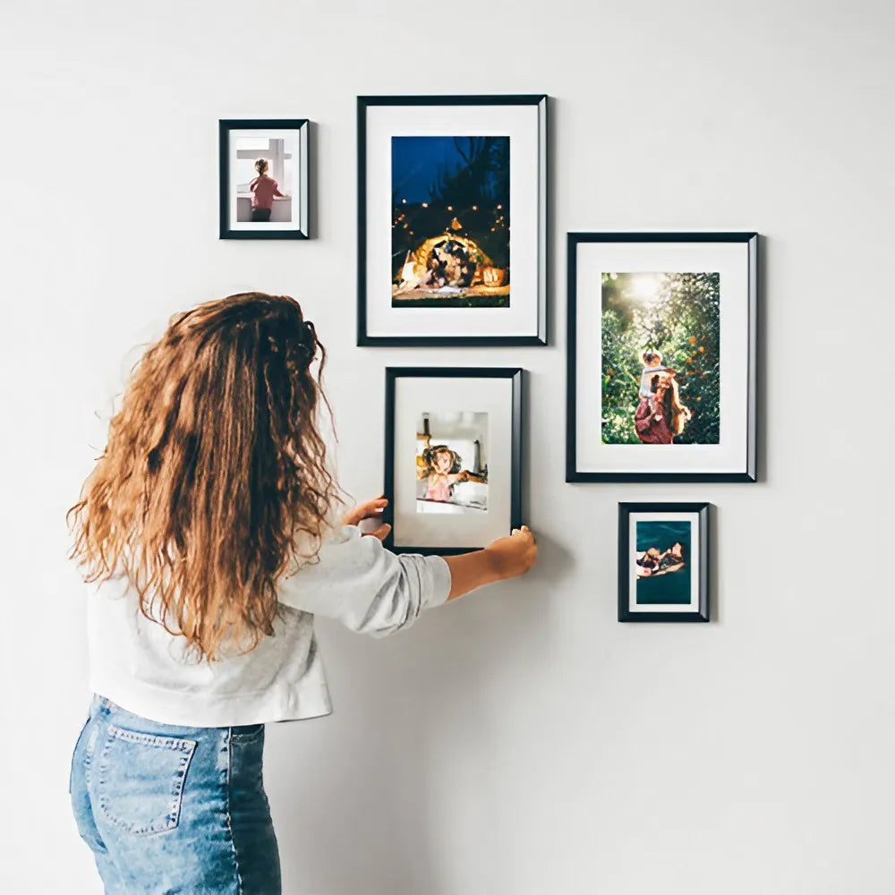 Versatile photo frames in different sizes, suitable for wall or table display, modern design, suitable for home (Black) - view 2