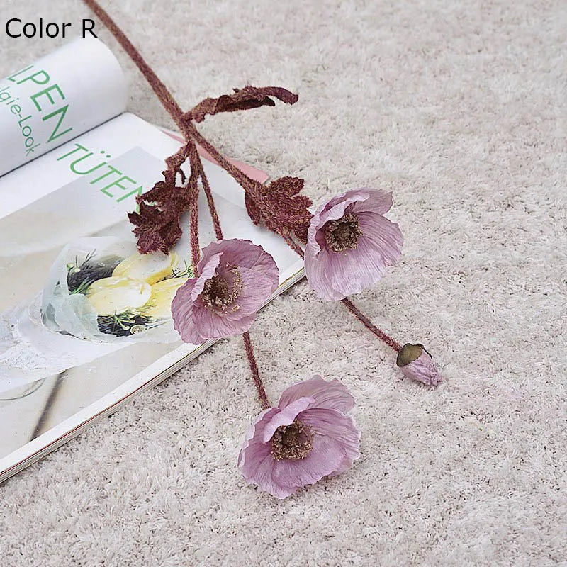 New garden decor artificial poppy flowers for party - R