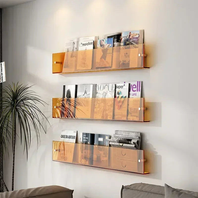 Transparent acrylic wall shelf for various storage - view 4
