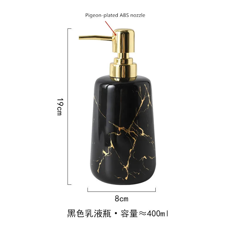 Ceramic accessories for bathroom decoration - Black-Lotion bottle
