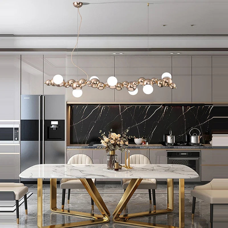 Art decorative design pendant light in chrome gold for modern lighting - view 5