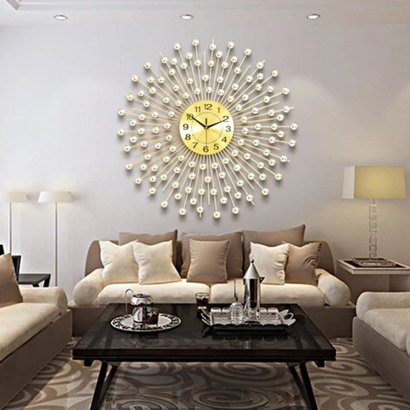 Wall clock in metal creative and silent design - view 3