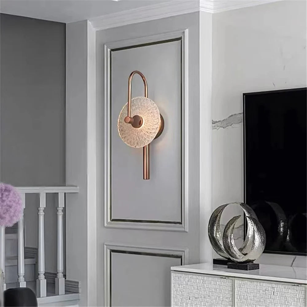 Led wall sconce in luxury glass for artistic lighting - view 5