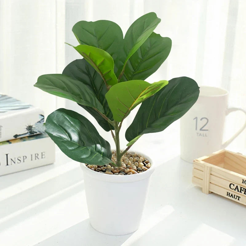 Artificial plants ficus Banyan leaves decoration garden office - view 3