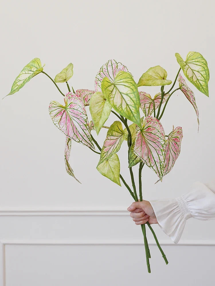 Artificial caladium plant for interior and floral decoration