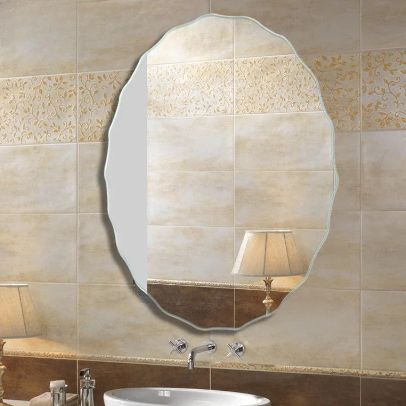 Decorative mirror in macrame oval for interior decoration - view 2