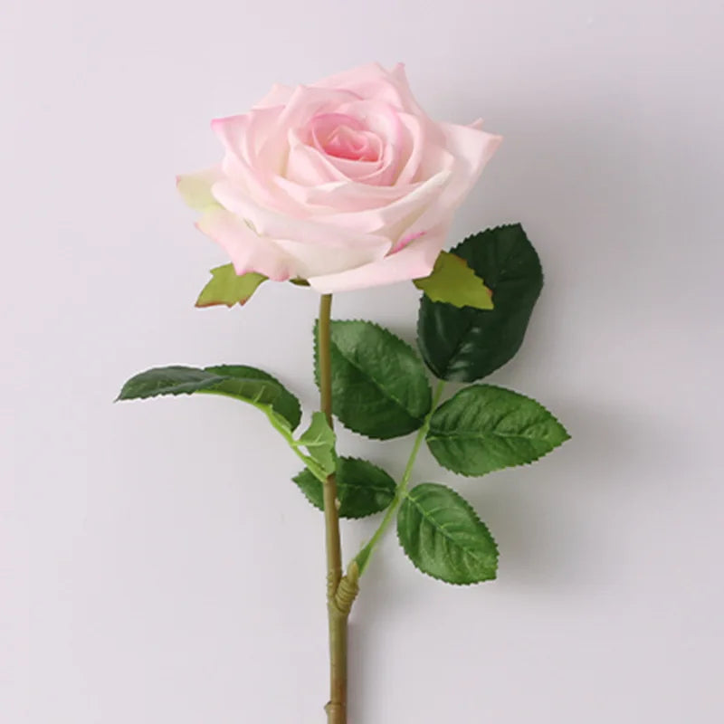Artificial latex rose flowers for elegant decoration - Milk Pink