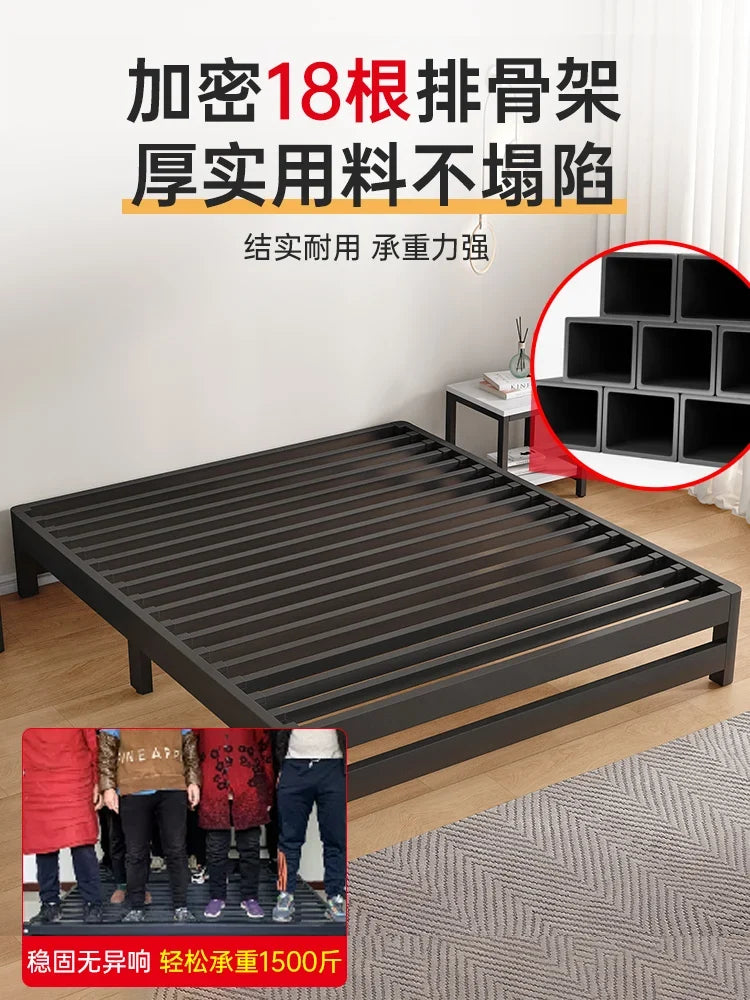 Single tatami bed frame, modern and simple home master bedroom, 1.8-meter double iron bed - view 4