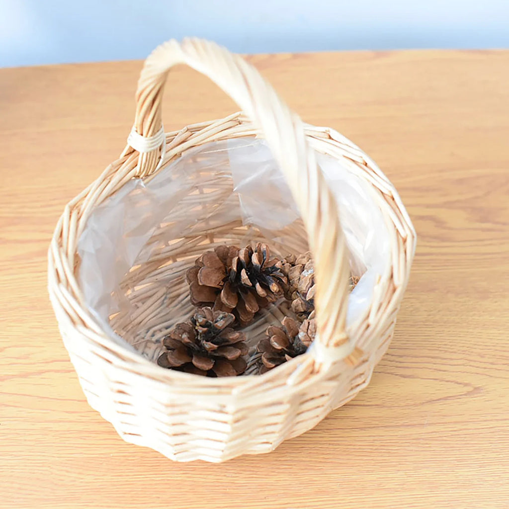Wedding flower basket with butterfly knot large multipurpose capacity - view 6