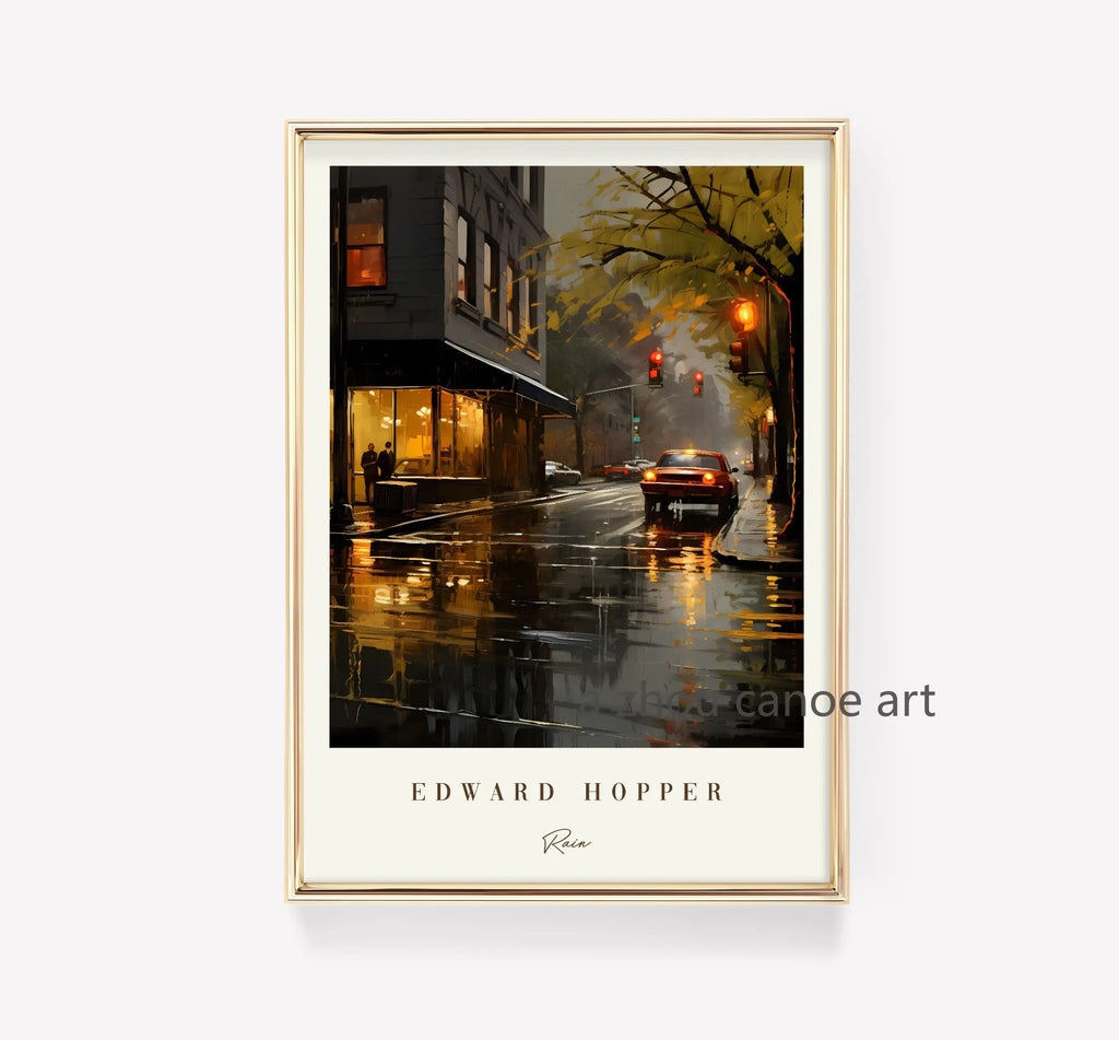 Emotive Edward Hopper Classic Art Wall Decoration - 60X90cm Unframed / 10