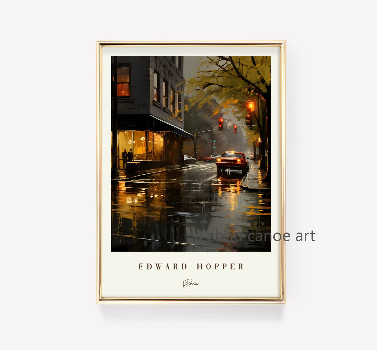 Emotive Edward Hopper Classic Art Wall Decoration - 60X90cm Unframed / 10