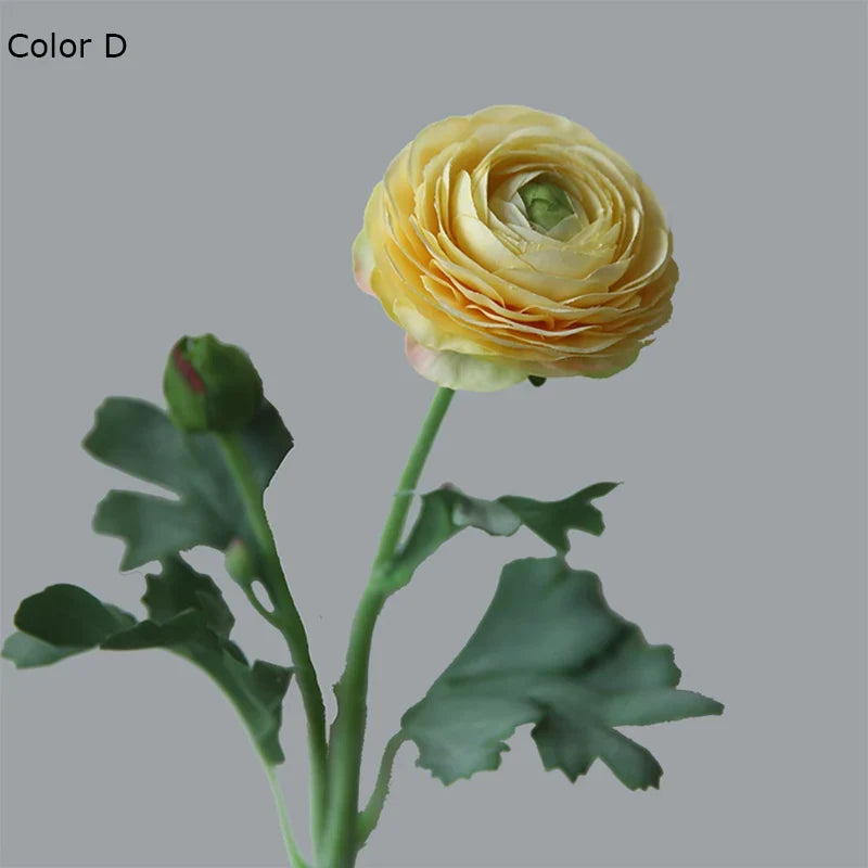 Gold button heads artificial silk flowers wedding decoration - D 1 PIECE