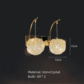 Wall sconce in crystal and metal gold elegant design for modern interior - C-15cm / 3 modifiables