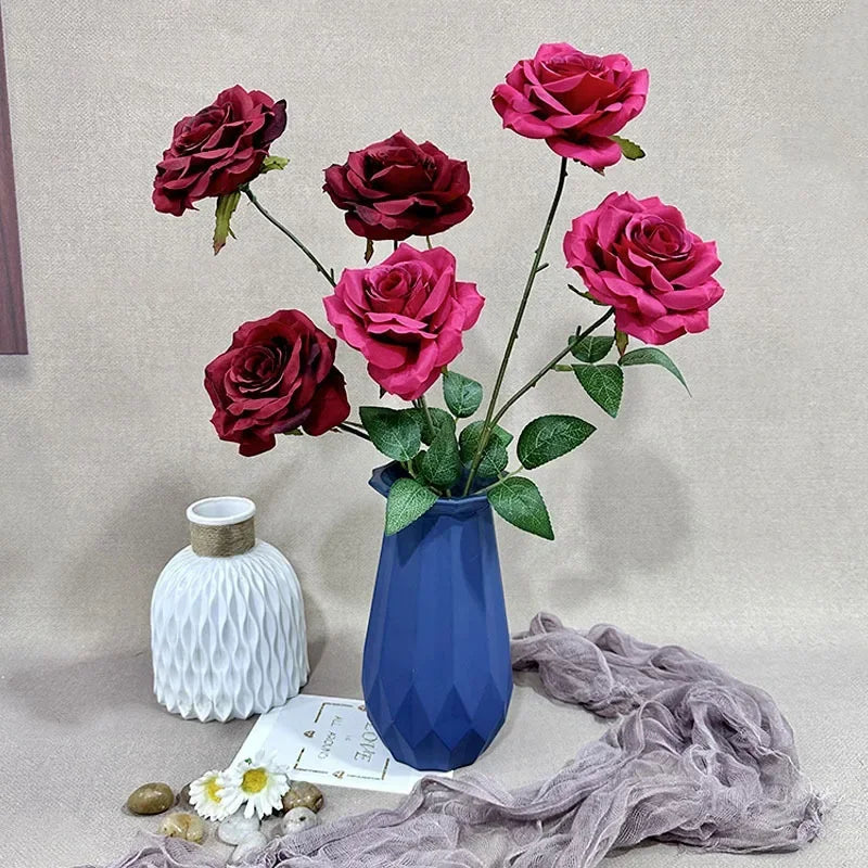 Floral silk decoration with rose wines and branches for parties - view 3