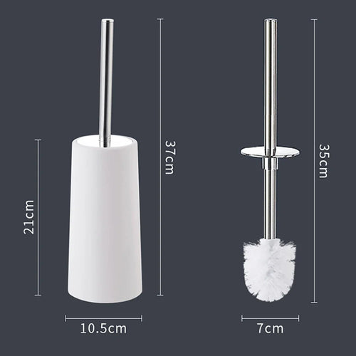 1pcs Toilet Brush and Holder, 304 Stainless Steel Long Handle, Toilet Bowl Brush for Bathroom Toilet-Ergonomic, Elegant, Durable - view 2