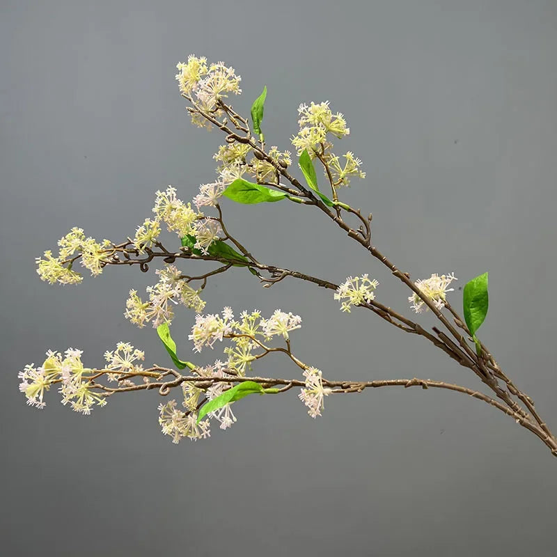 Set of 2 artificial flowers in decorative snow willow - Pink