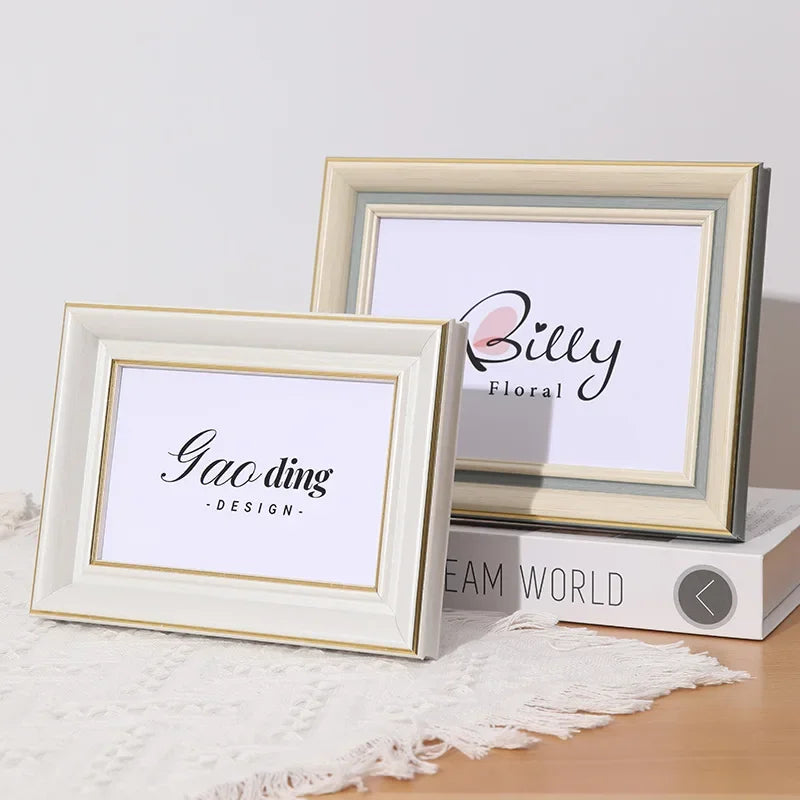 Gray and Blue Wood Picture Frame for Family Portraits - view 2
