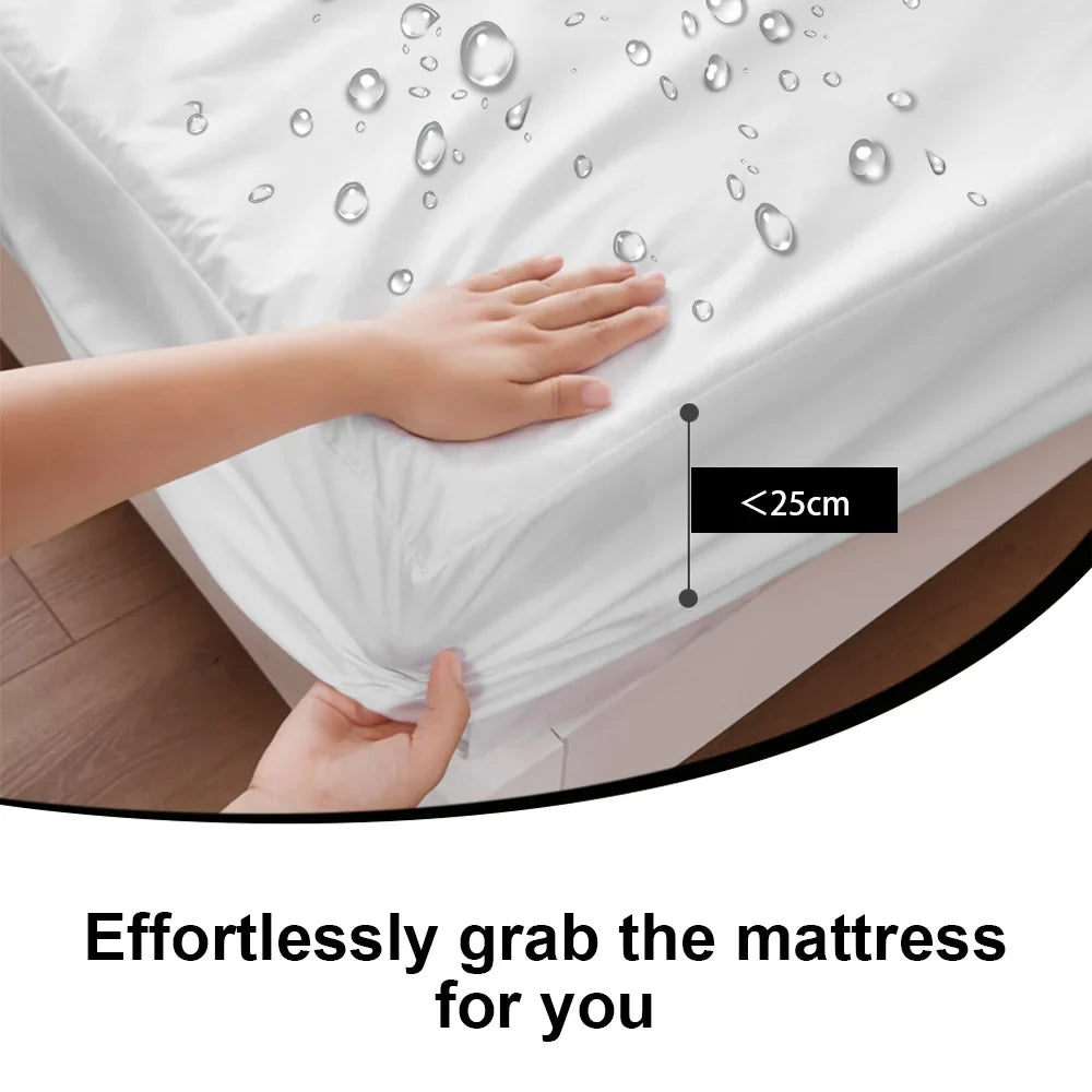 Fitted Sheet with Elastic Bands Non Slip Mattress Covers Waterproof for Single Double King Queen Bed,90/100/140/160/180/200cm - view 2