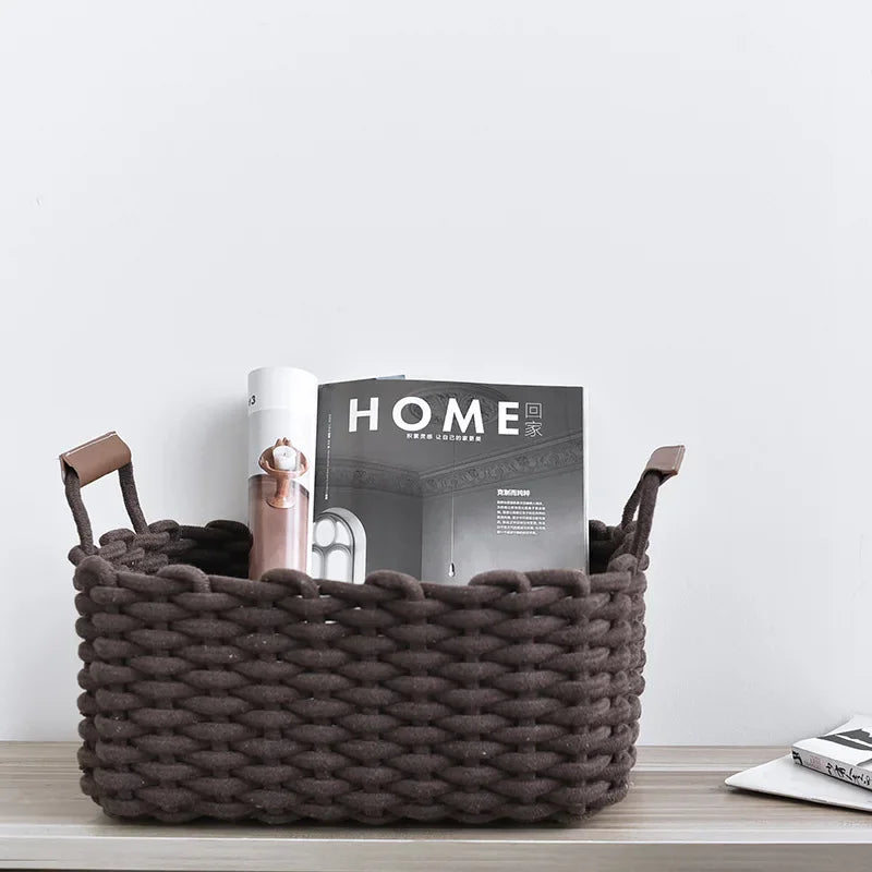 Cotton rope basket for various storage and Nordic decoration - view 2