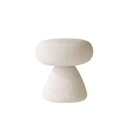 Nordic changing stool for bedroom and living room - Round White Stool