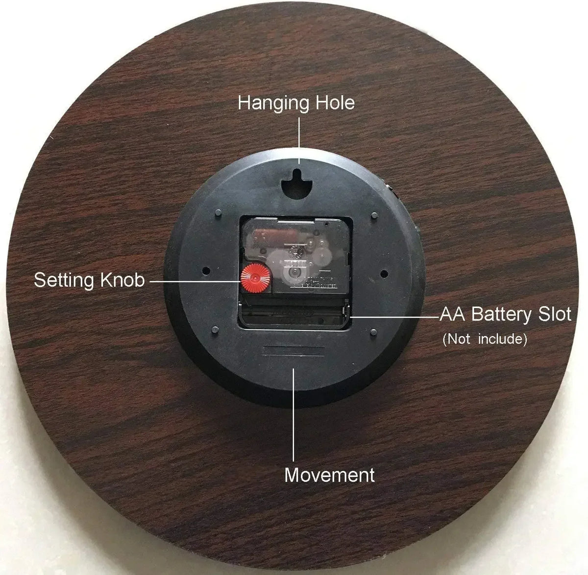 Silent retro wall clock for modern interior decoration - view 3