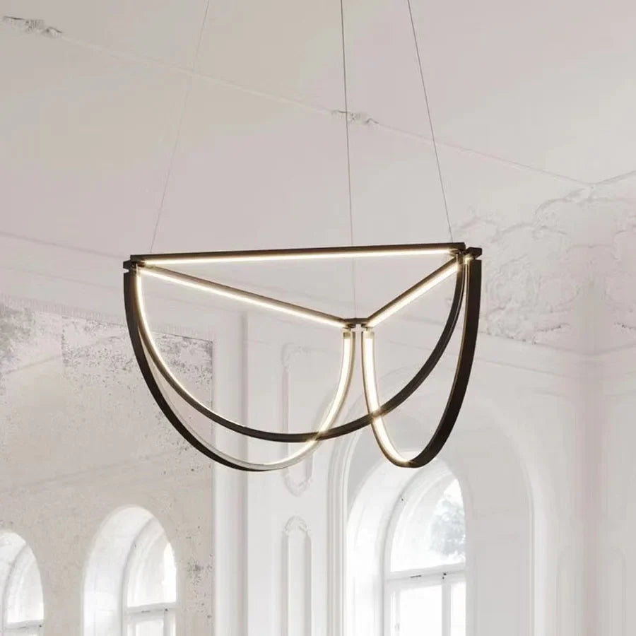 Geometric chandelier with variable led intensity modern trend - view 6