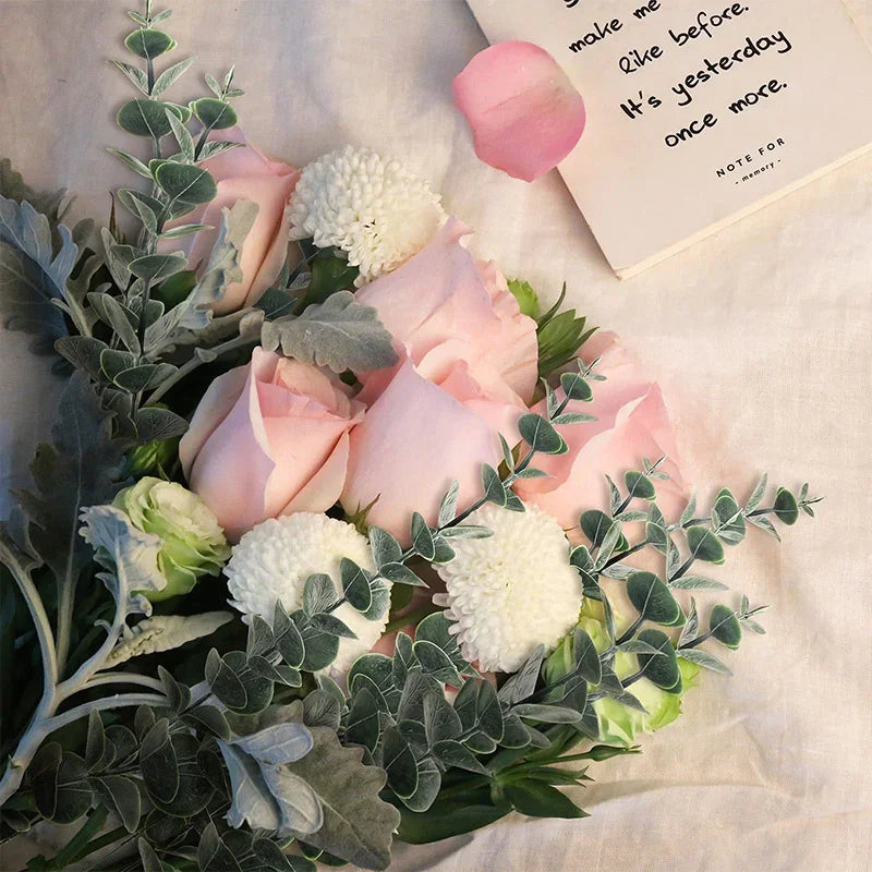 10 sheets of artificial eucalyptus for decoration and bouquets - view 4