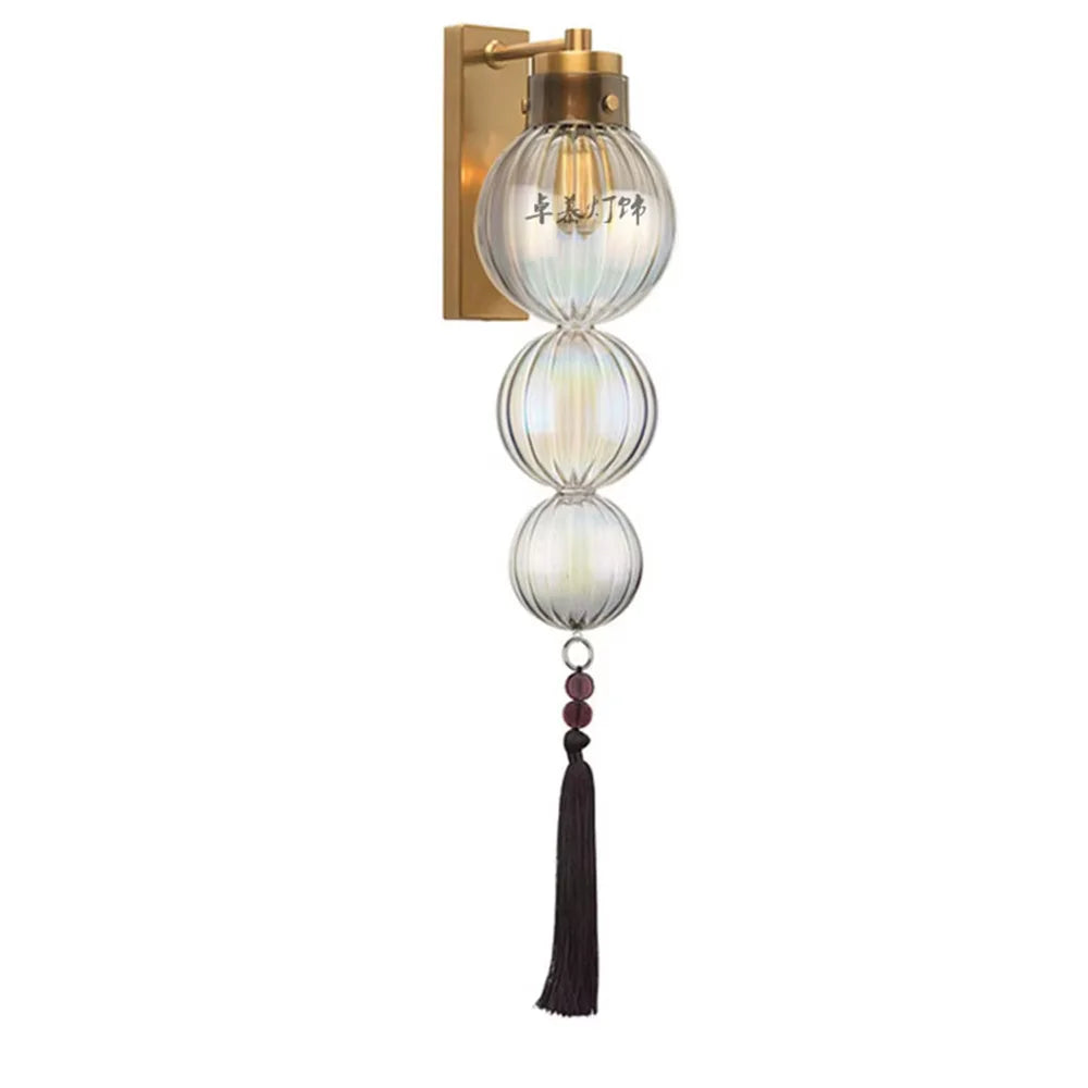 Chinese style tinted glass pendant light for interior decoration - Applique B