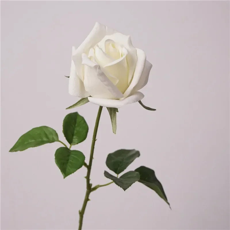 Balcony decoration artificial pink flowers touched real decorative - White