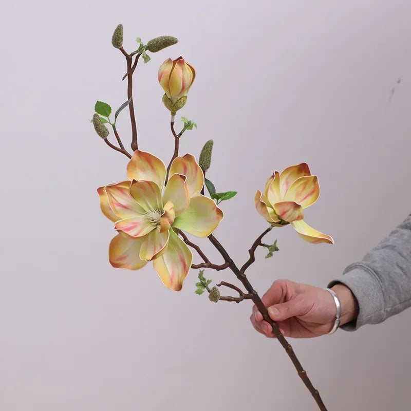 Artificial magnolia branches for interior decoration - view 3