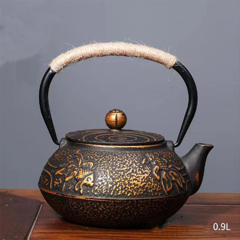 Japanese teaie in cast iron emaillee with filter infuser - view 7