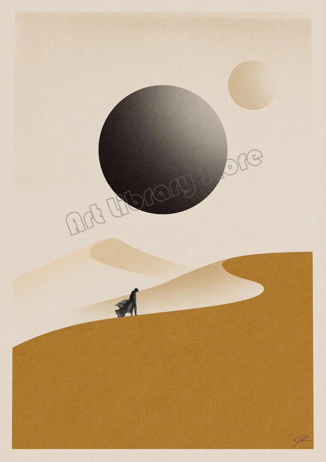 Abstract poster retro inspired by classic movies wall decoration - 40X50cm Unframed / 1