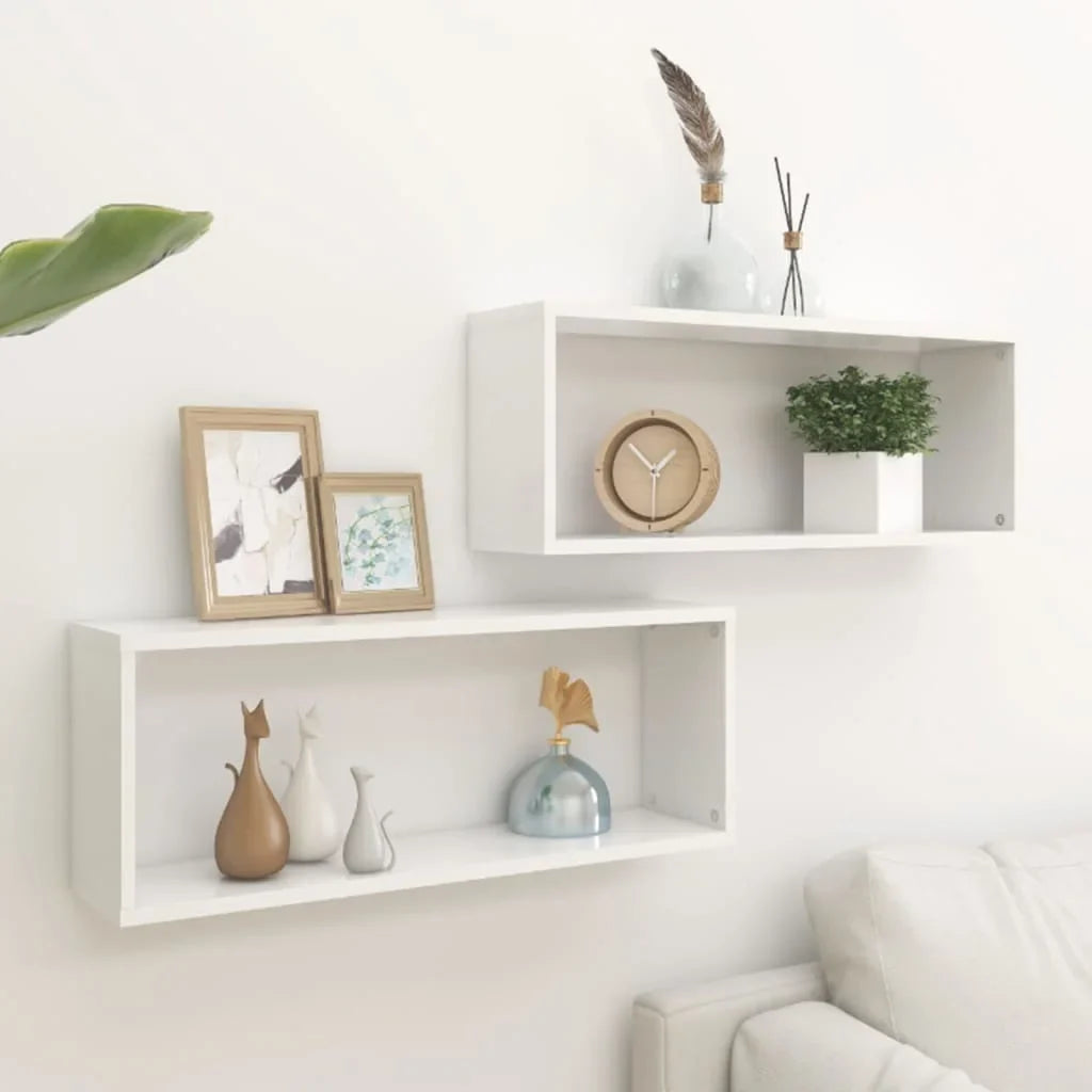 Modern wall shelves in agglomerated for interior decoration