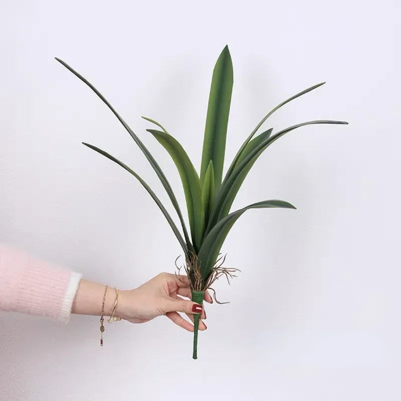 Artificial clivia sheets of soft rubber for interior decoration - 53CM Large10 feuilles / 2 Pieces
