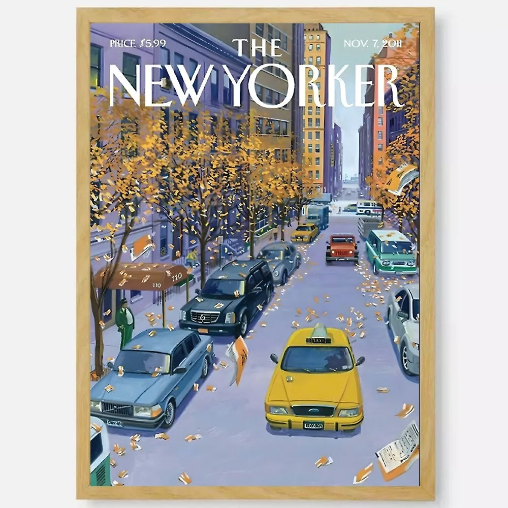 New York Wall Art Poster Sticker Decorative Design - 15x20cm No Frame