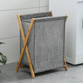 Large capacity foldable storage basket for linen and accessories