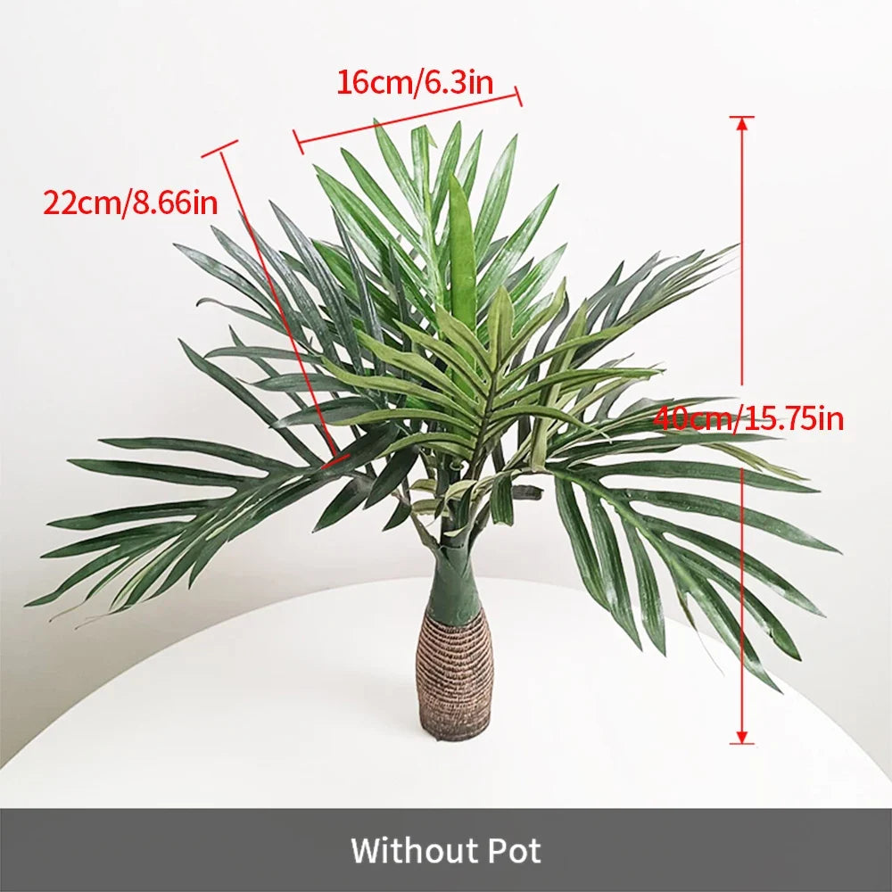 Tropical artificial palm in pot for interior and exterior decoration - B 8 Heads / 40cm No Pot