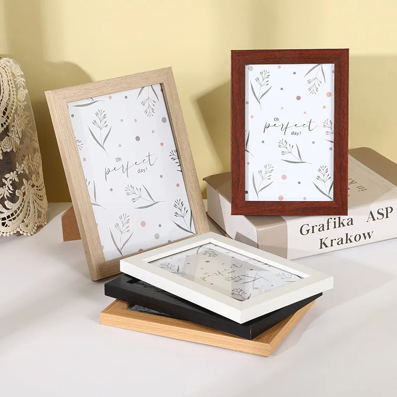 Photo frame in modern wood for interior decoration - view 2