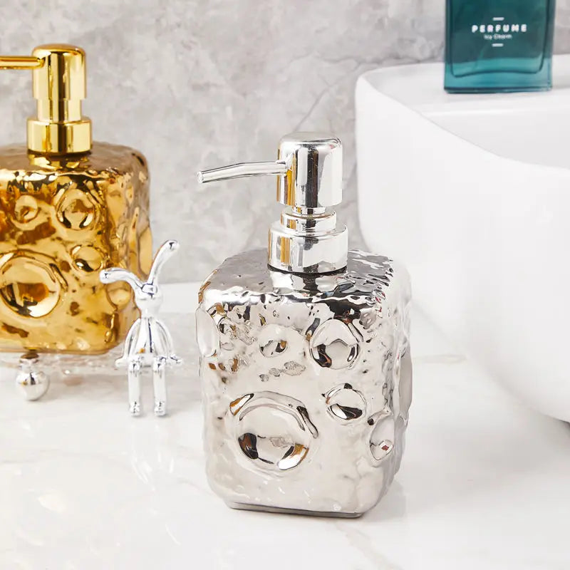 Golden ceramic bottle moon decor for lotion - view 4