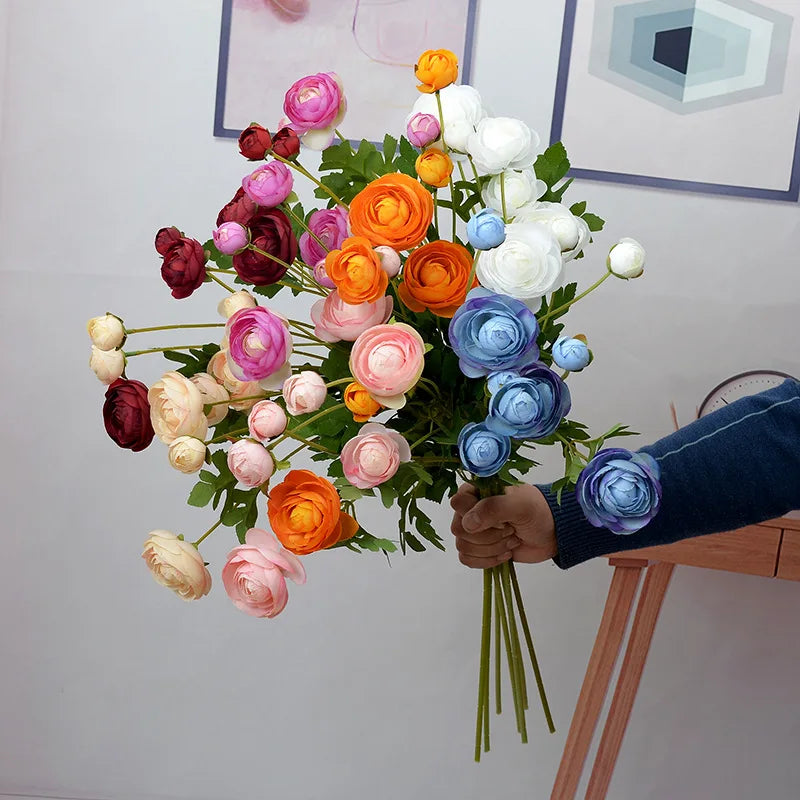 Artificial silk peony flowers for decorations and festive events