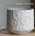 Mold silicone pot flowers concrete pattern vintage large format - Dark Khaki