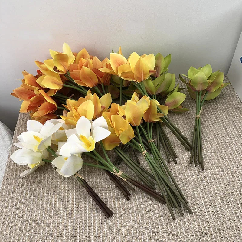 Bouquet of artificial flowers for warm and modern decoration