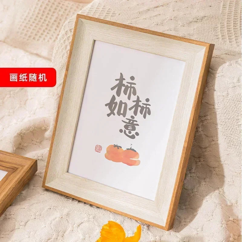 Decorative photo frame for living room and acrylic room - White Wood / 10 inches (20x25cm)