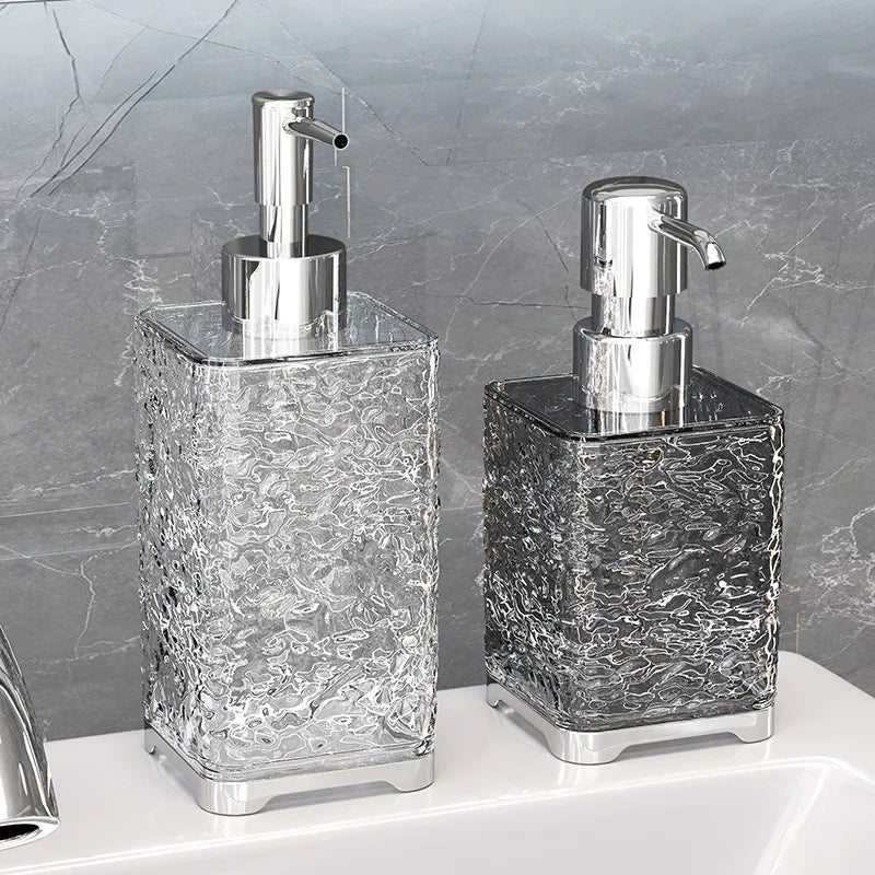 Acrylic rechargeable soap dispenser for daily use