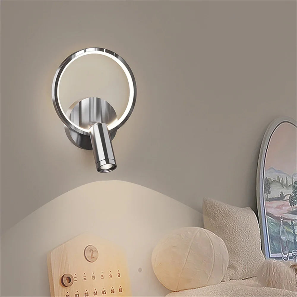 Modern LED wall sconce in chrome for interior design - view 4