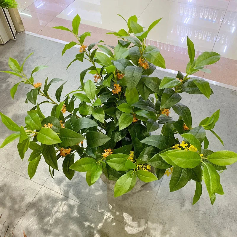 Set of 6 artificial osmanthus silk plants for commercial decoration