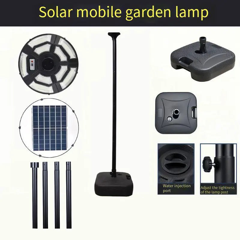 Round solar lamp for garden and outdoor lighting - GJX-UHLN750-FX