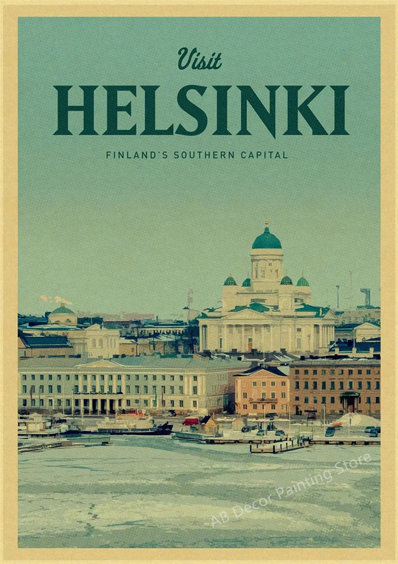 Retro Travel Poster Wall Art for Tourism, Design 23 - 23 / A3 16.5 x 11.8 inches