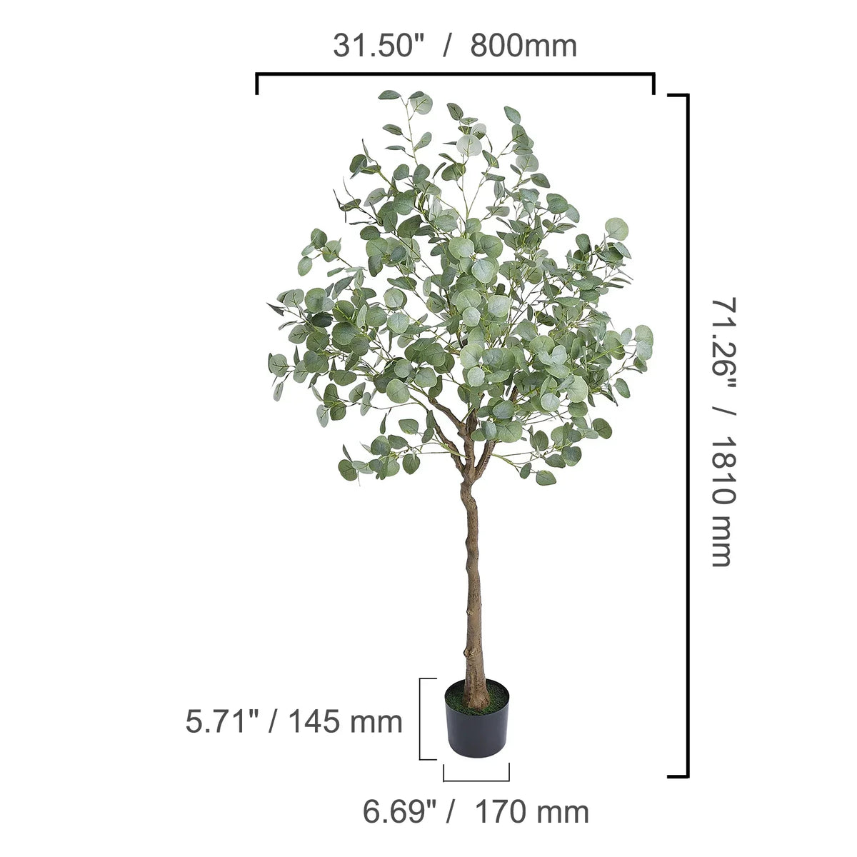 Artificial plant olive secure low maintenance for indoors - 6 pieds Type3