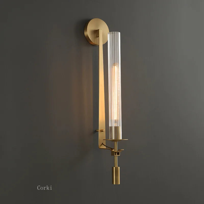 Retro brass wall sconce American country style